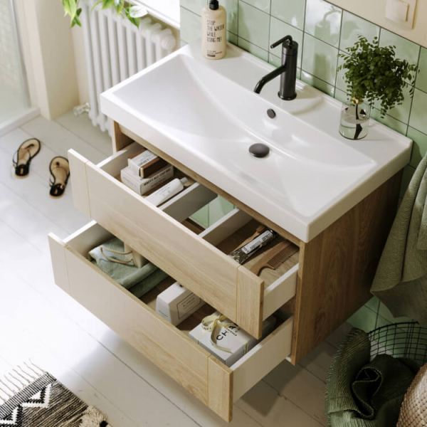 Подвесная тумба без раковины AQWELLA 80 см, AST0108DD