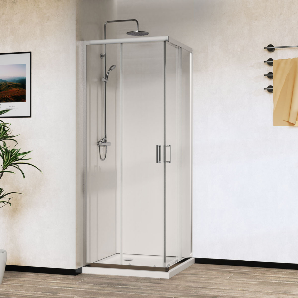 Душевой уголок Vincea City VSS-5CT9010CL, 1000*900, хром, стекло прозрачное