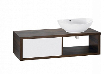 Тумба под раковину Dreja Storm Gamma 72332 правосторонняя, белый/орех