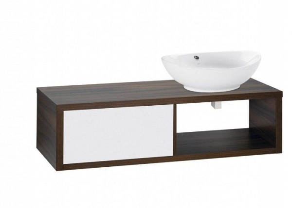 Тумба под раковину Dreja Storm Gamma 72332 правосторонняя, белый/орех