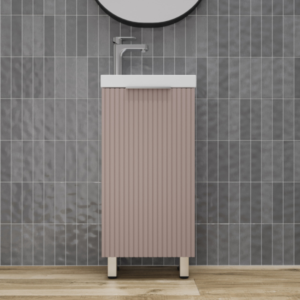 Тумба без раковины напольная "СОЛО" универсальная (Como 40) Санд Пудровый, ЛС-00002429