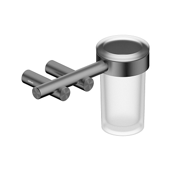 Стакан для зубных щеток с держателем ABBER Osten 316 AA1860BGG оружейная сталь брашированная