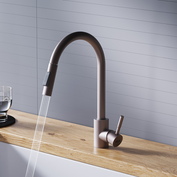 Смеситель для кухни с вытяжным изливом Dorff Logic, D3007511