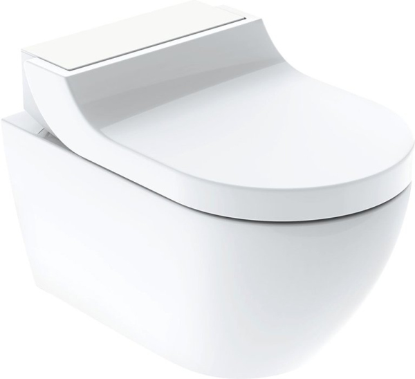 Унитаз подвесной Geberit AquaClean tuma comfort панель белое стекло