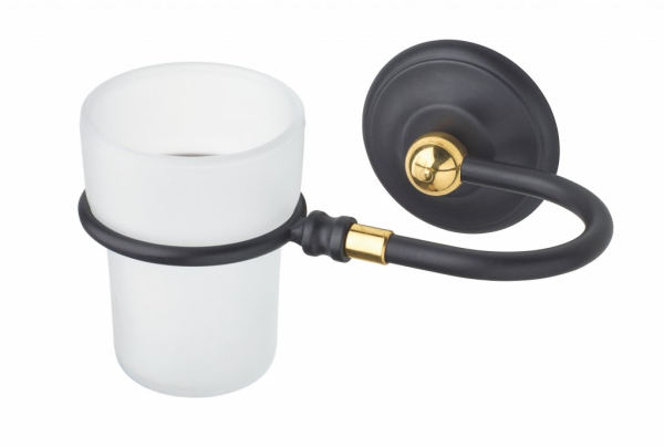 SOPHIA AM-2140-Nero/Do-Ant Стакан подвесной, матовое стекло, цвет черный /Античное золото