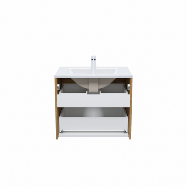 Тумба с раковиной IDDIS подвесная 60 см белая/золотистый дуб Cloud (CLO60Y0i95K)