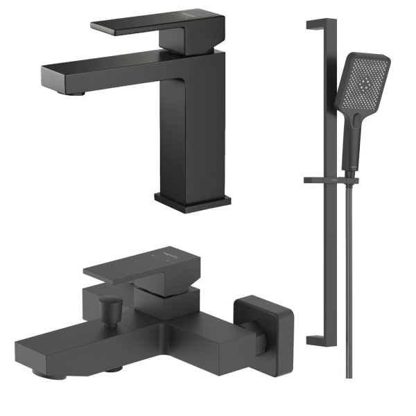 Комплект смесителей Aquatek Либра AQ1630MB Черный матовый