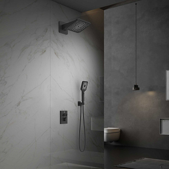 Душевой комплект Vincea Inspire VSFW-3I21MT4MB встраиваемый, термостатический, черный