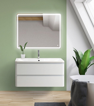 Тумба с раковиной Belbagno ALBANO, ALBANO-1000-2C-SO-BL+ BB1000/455-LV-MR-ALR (готовый набор)