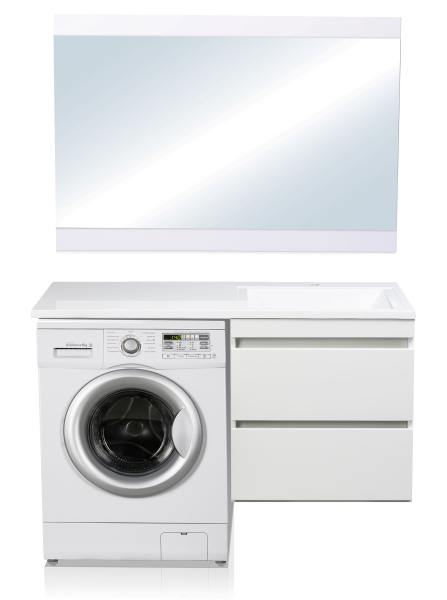 Тумба подвесная Style Line "Даллас 120", белая, PLUS, ЭМАЛЬ (без раковины)