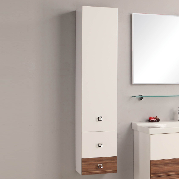 Шкаф-колонна Акватон Стамбул 1A127703ST560, цвет Белый, эбони темный