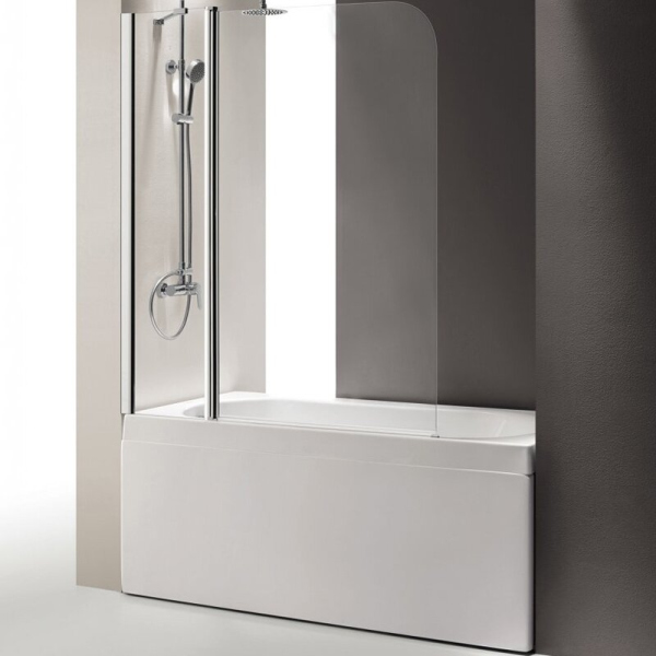 Шторка на ванну Cezares Eco O-V-11-120/140-C-Cr стекло прозрачное