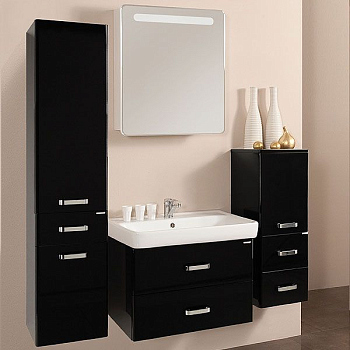 Тумба под раковину Акватон Америна 60 цвет Черный 1A135401AM950