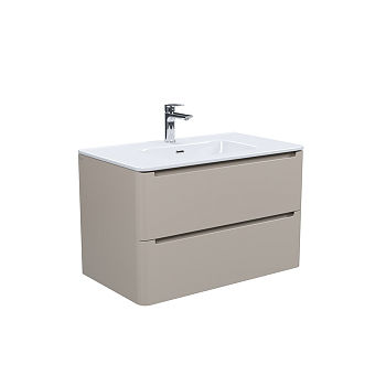 Тумба с раковиной, подвесная, 80 см, капучино, Edifice, IDDIS (EDI80C0i95K)