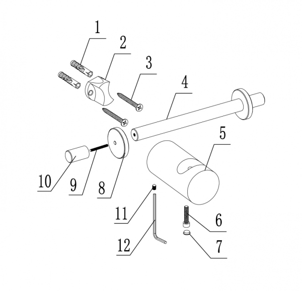 Крючок двойной ABBER Osten 316 AA1852BG золото брашированное