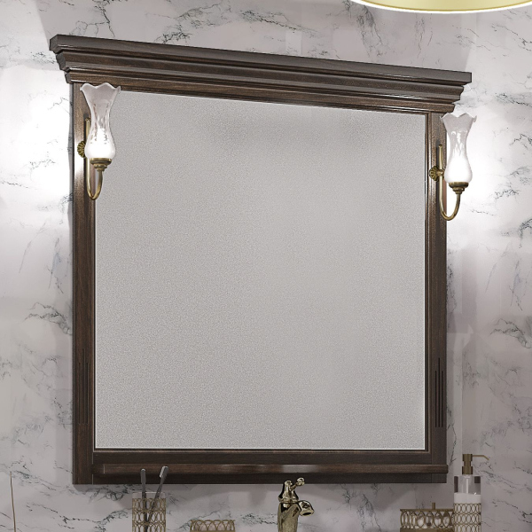 Зеркало Opadiris Риспекто 95, цвет нагал, без отверстий под Светильник Opadiris, 00-00003401