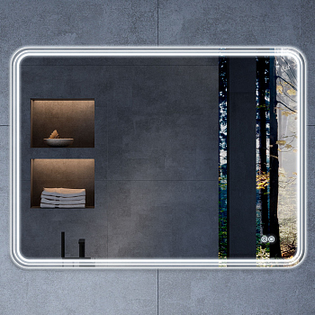 Зеркало Vincea LED VLM-3MA800-2 800х600 c сенсорным выключателем и диммером, антизапотевание