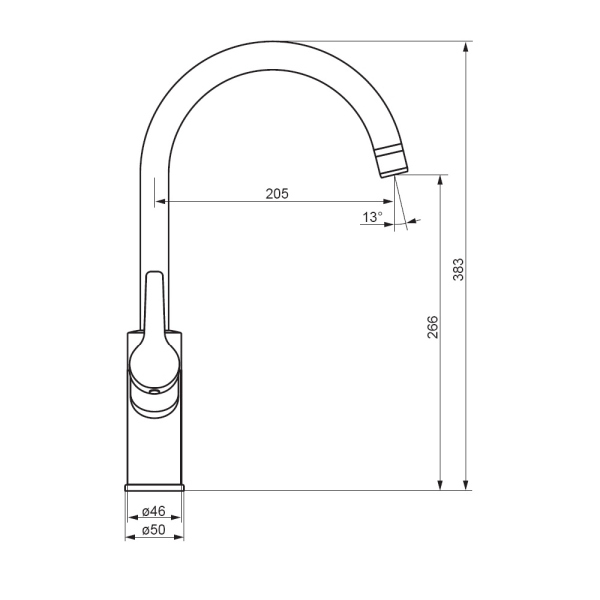 Смеситель для кухни, с каналом для питьевой воды Damixa Eclipse, 310721000