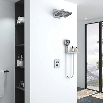 Душевой комплект Vincea Inspire VSFW-3I21MT4RCH встраиваемый, термостатический, двухрежимный, хром