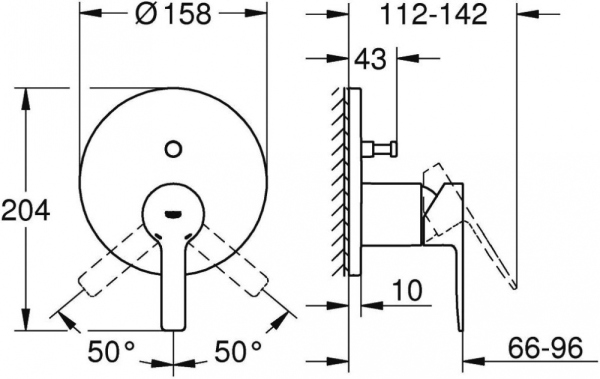 Смеситель Grohe Lineare New 24064001 для ванны с душем