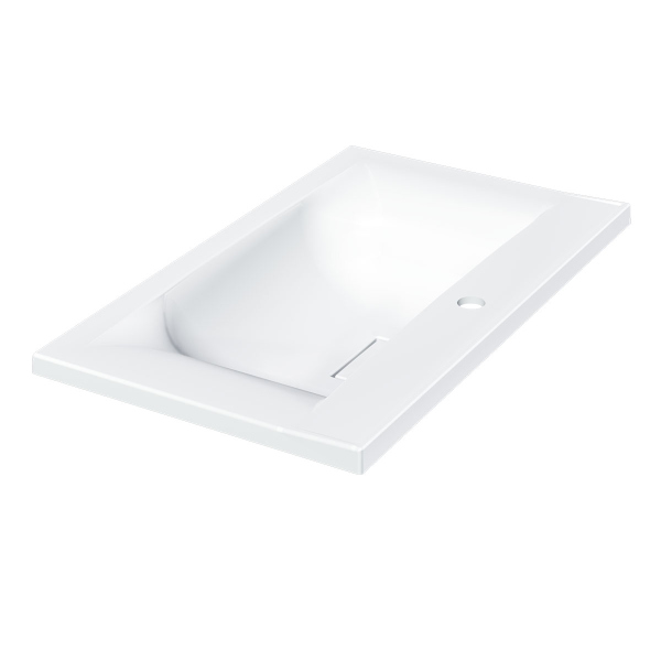 Раковина Vincea VCB-3M750W из искусственного камня, цвет белый