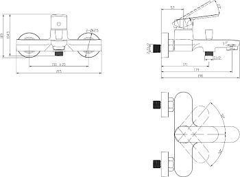 Смеситель для ванны BelBagno Ancora ANC-VASM-CRM