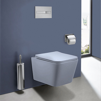 Унитаз подвесной Vincea Q-Line VT1-12MO безободковый, цвет океан мат., soft close сиденье