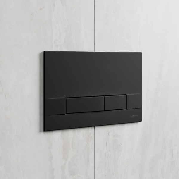 Кнопка смыва Lemark BIT для инсталляции, механическая, черный матовый soft touch (9802006)