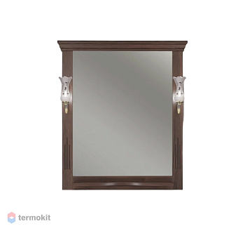 Зеркало Opadiris Риспекто 85, цвет нагал, с выключателем, 00-00007064