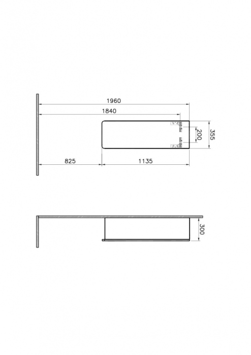 Пенал D-Light, Фасад матовый белый, боковины матовый белый, 36 см, левосторонний