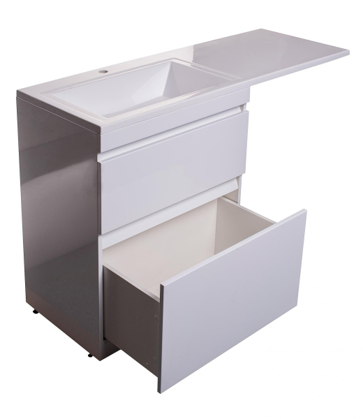 Тумба для комплекта Style Line Даллас 130 Люкс Plus напольная, белая