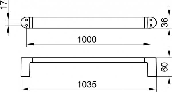 Полотенцедержатель Keuco Elegance new 11601 100 см, хром