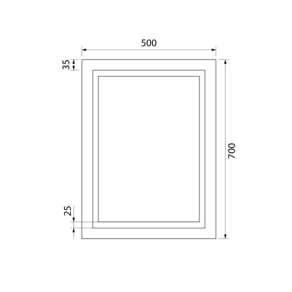 Зеркало с подсветкой, 50 см, IDDIS Zodiac (ZOD5000i98)