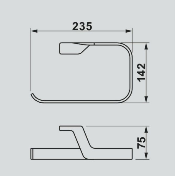 Полотенцедержатель ART&MAX GINA AM-G-2733, Хром
