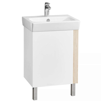 Тумба с раковиной Акватон Кантри 55 1A2576K0AHB20 белая/дуб верона