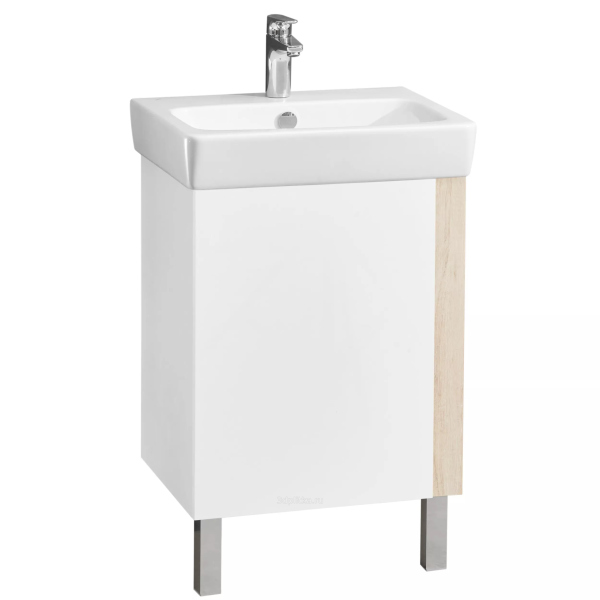 Тумба с раковиной Акватон Кантри 55 1A2576K0AHB20 белая/дуб верона