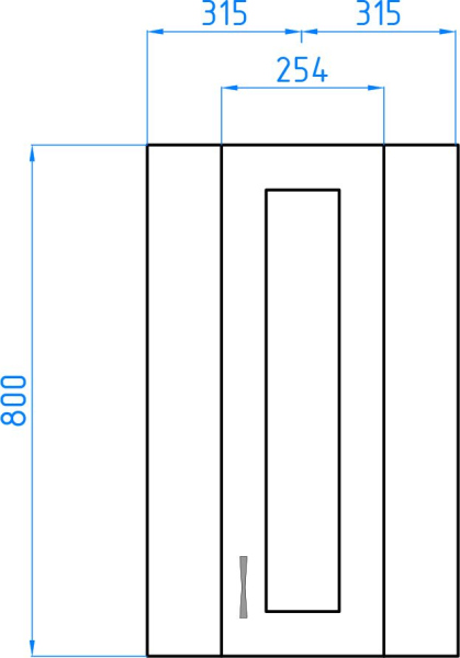 Шкаф подвесной Style Line Эко Стандарт, ЛС-00000134