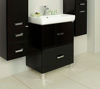 Тумба под раковину Акватон Америна 60 цвет Черный 1A169201AM950