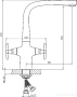 Смеситель 1 Orange Kristi M33-001cr для кухонной мойки