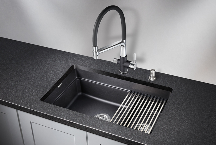 Кухонная мойка GRANULA Kitchen Space (7304U, ШВАРЦ)