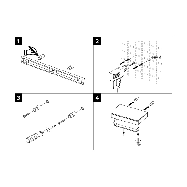Держатель для туалетной бумаги Lemark GLASS LINE с полкой, чёрный матовый/черное стекло (9722030)