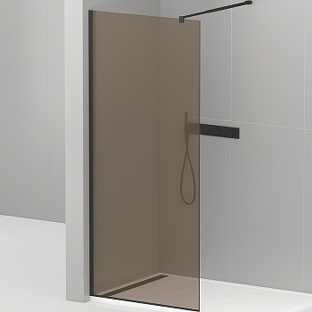 Душевая перегородка Cezares, LIBERTA-L-1-110-BR-NERO