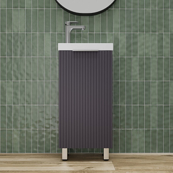 Тумба без раковины напольная "СОЛО" универсальная (Como 40) Графит Нубук, ЛС-00002427