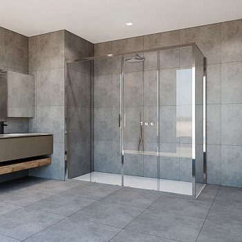 Душевой уголок Vincea Garda VSR-1G28019CL, 1900*800, хром, стекло прозрачное