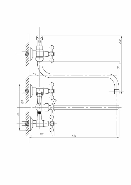 Смеситель для ванны с душем FAUZT FZs-317-32 тип См-ВУДРНШлА