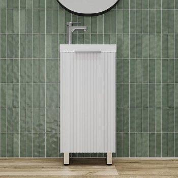 Тумба без раковины напольная "СОЛО" универсальная (Como 40) Белый Софт, ЛС-00002428