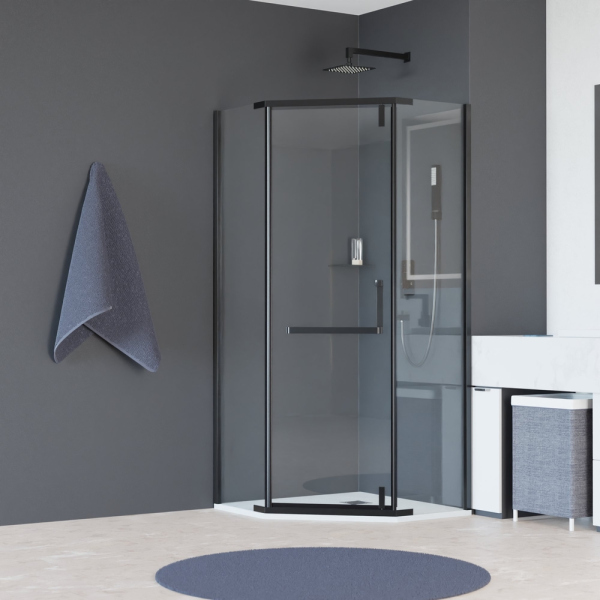 Душевой уголок RGW HO-081B, 350608199-14, Чёрный, 90*90*195