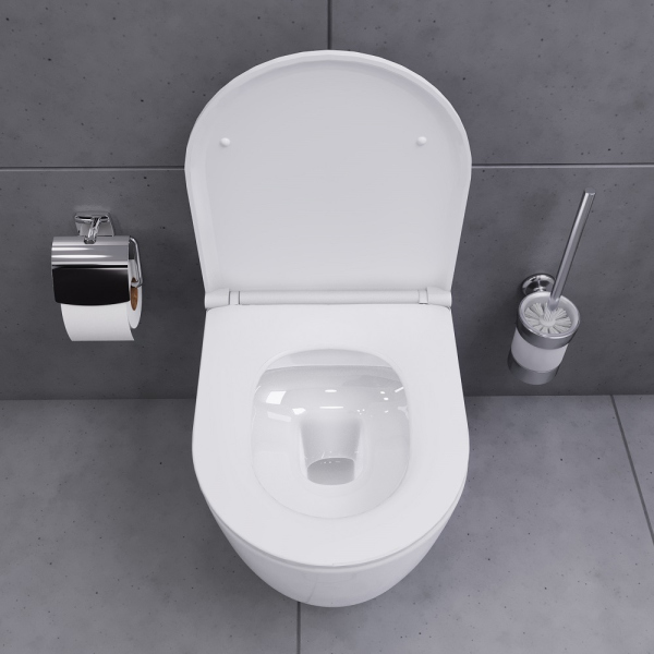 Унитаз подвесной безободковый, с сиденьем микролифт Damixa Sirius, DX86C1700SC