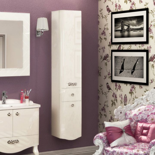 Шкаф-пенал Акватон Венеция (1A151003VN01R) правосторонний, белый