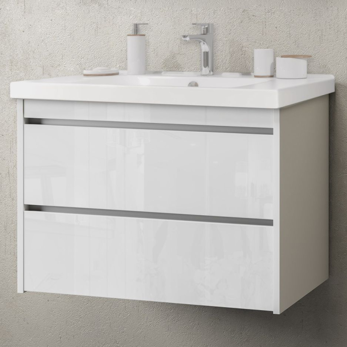 Тумба с раковиной Smile Фреш 80 белая